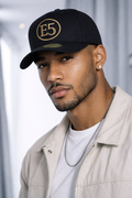 E5 Black Snapback Cap
