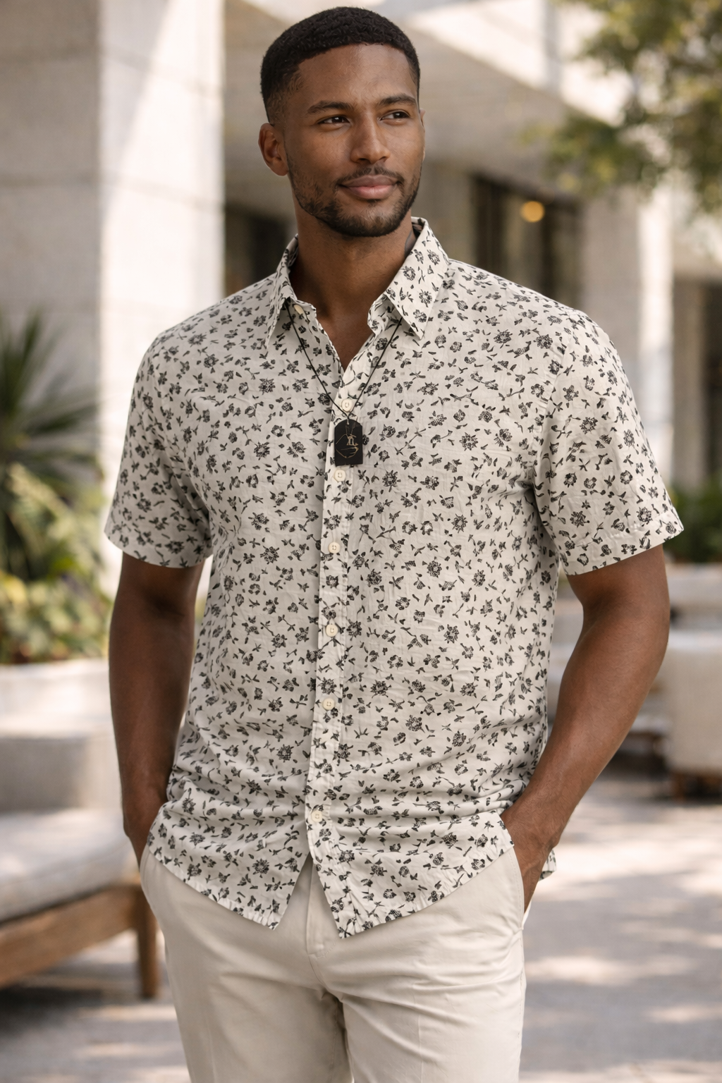 E5 Men's T-Shirt - Blue Mosaic Print