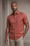 E5 Men's T-Shirt - Gold Paisley Long Sleeve