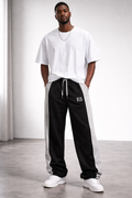 BLACK AND GREY JOGGERS.