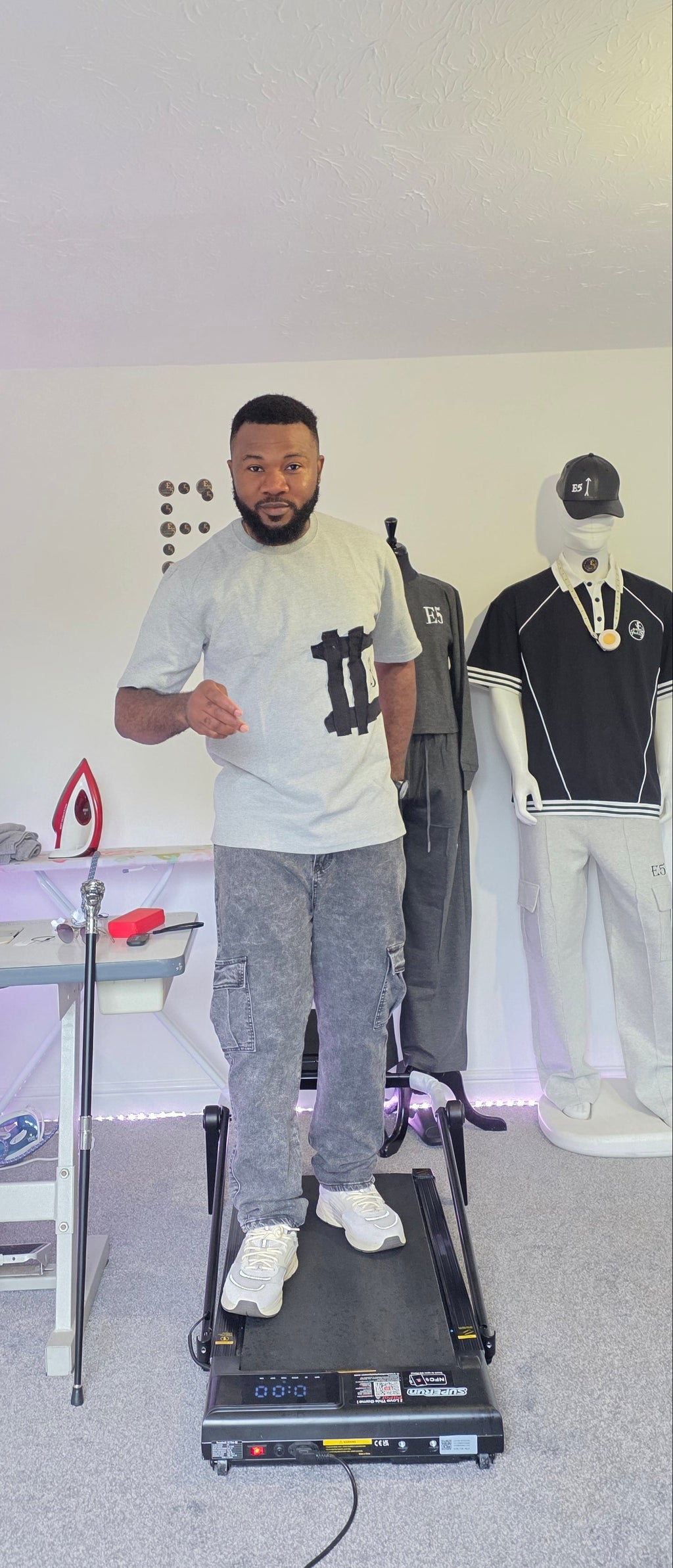 E5 Polo Shirt - Ash Block
