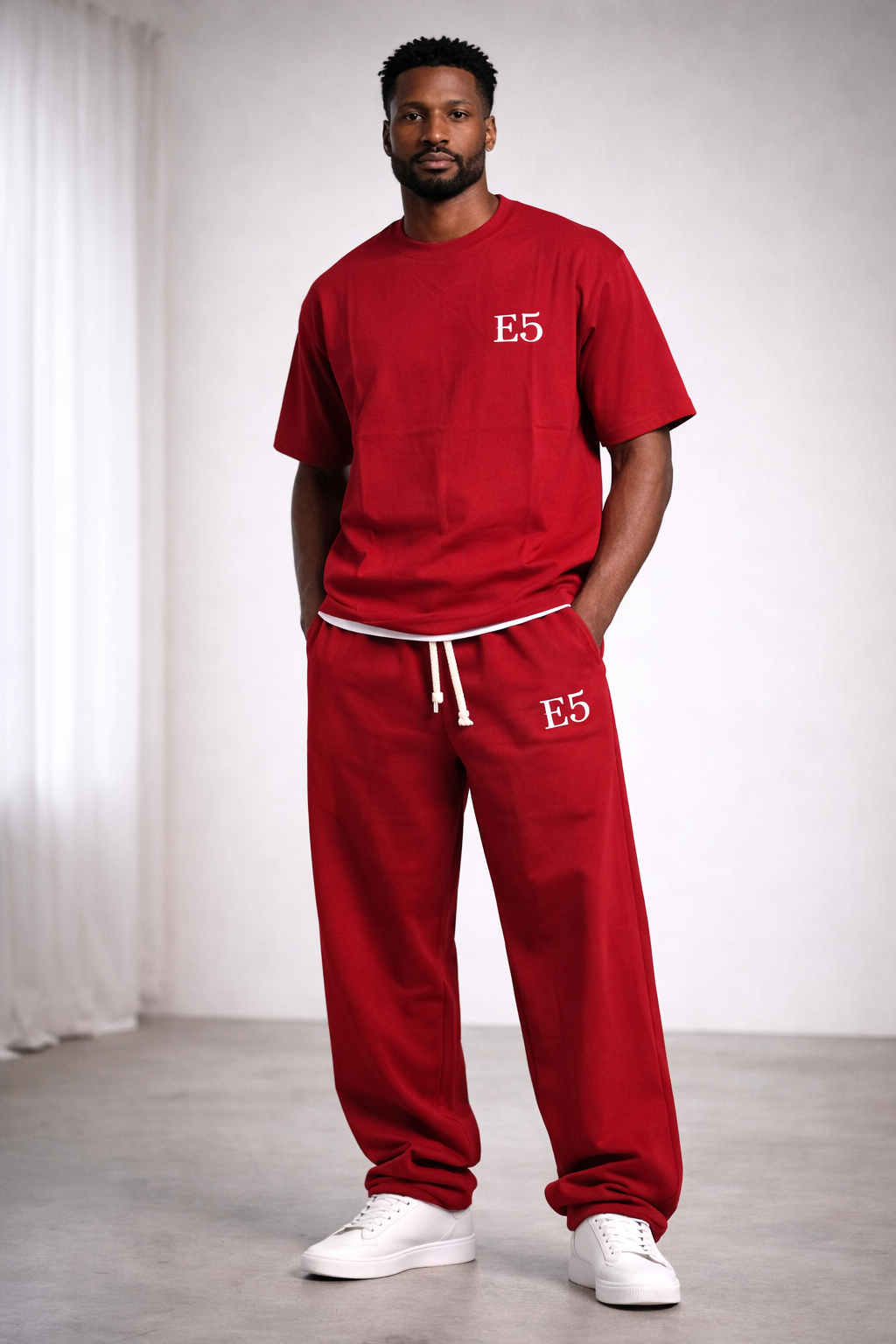 E5 Men's 2 Piece Set -  Red