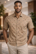 E5 Men's T-Shirt - GREY Geo Short Sleeve