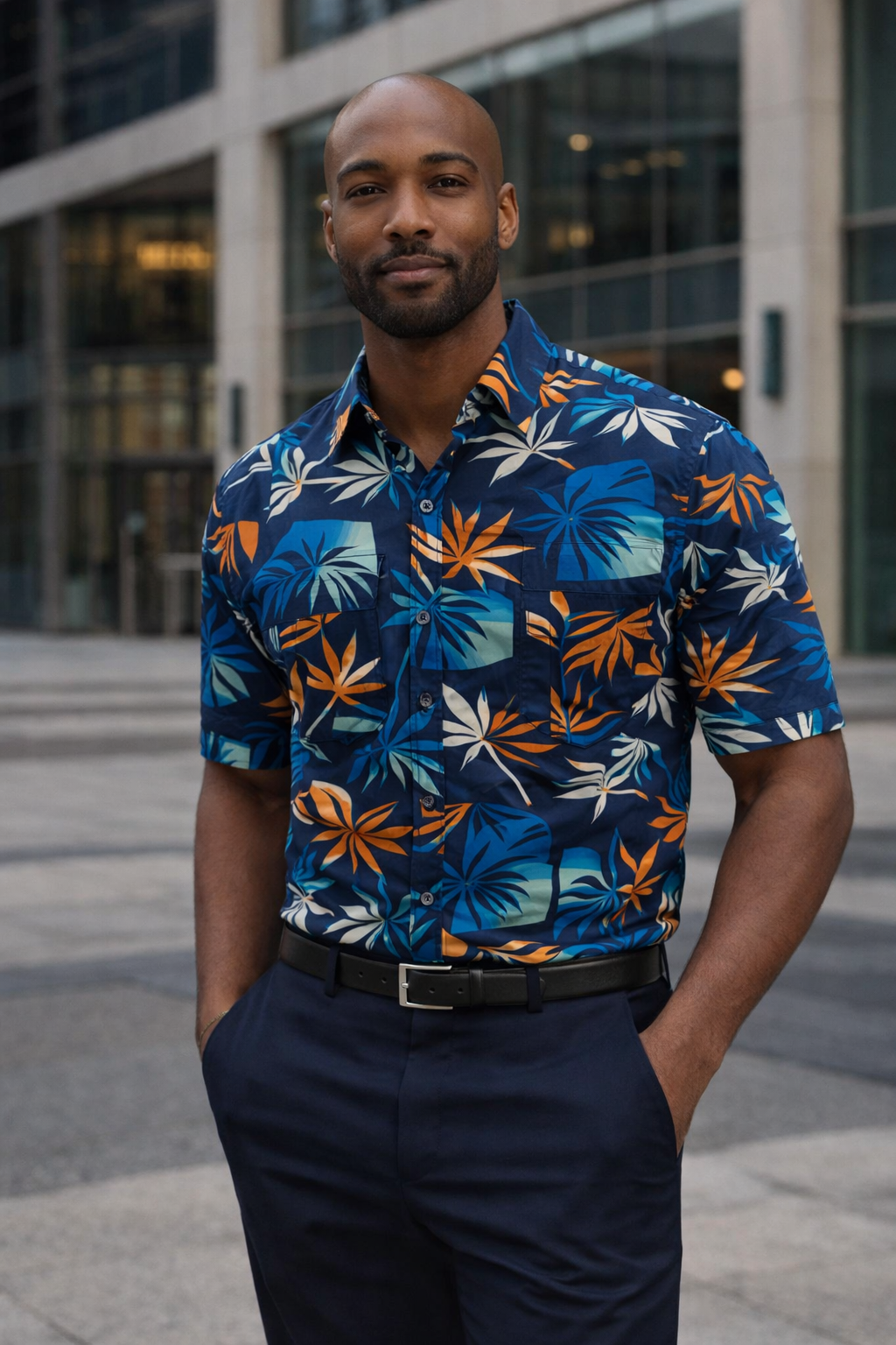 E5 Men's T-Shirt - Blue Abstract Weave