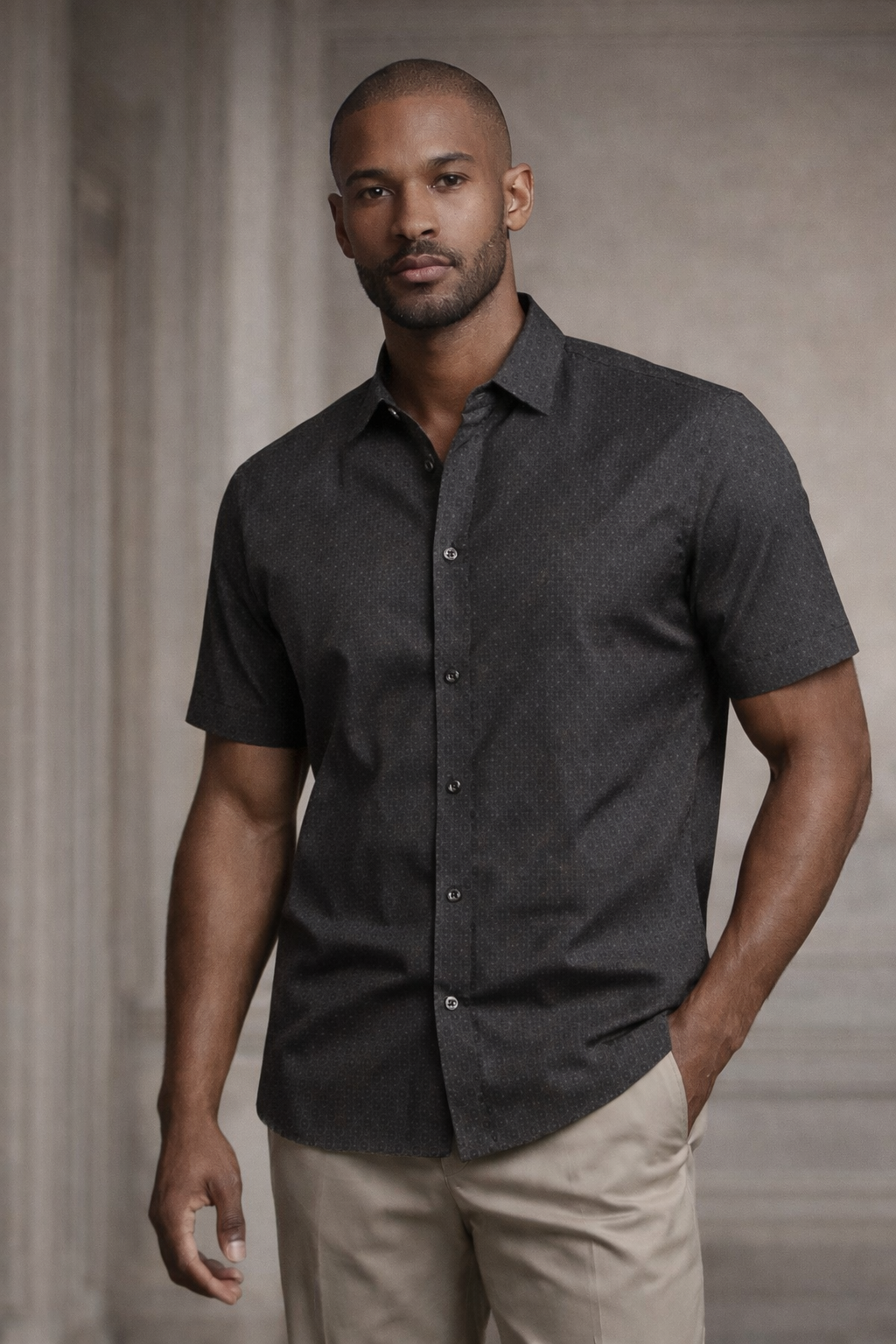 E5 Men's T-Shirt - Teal Batik Print