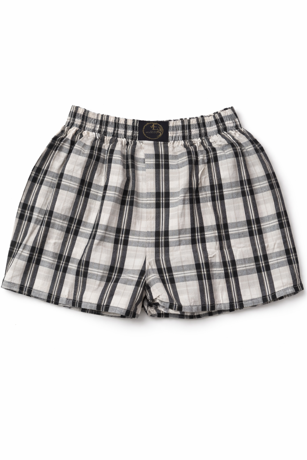 Navy Blue Plaid Check Boxer Shorts