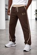 E5 Men's Joggers - Cream brown Stripe