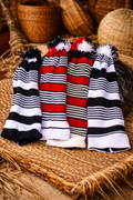 African Striped Knit Nze Hat