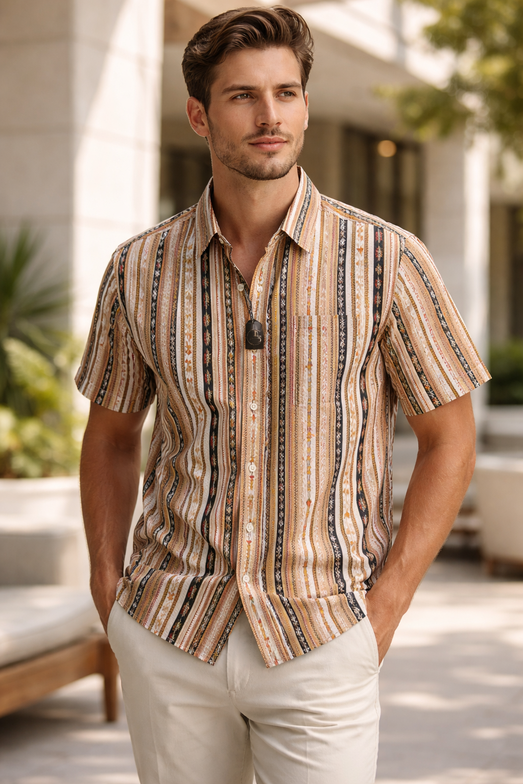 E5 Men's T-Shirt - black Floral Sketch short Sleeve