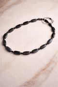 African Black Oval Bead Necklace