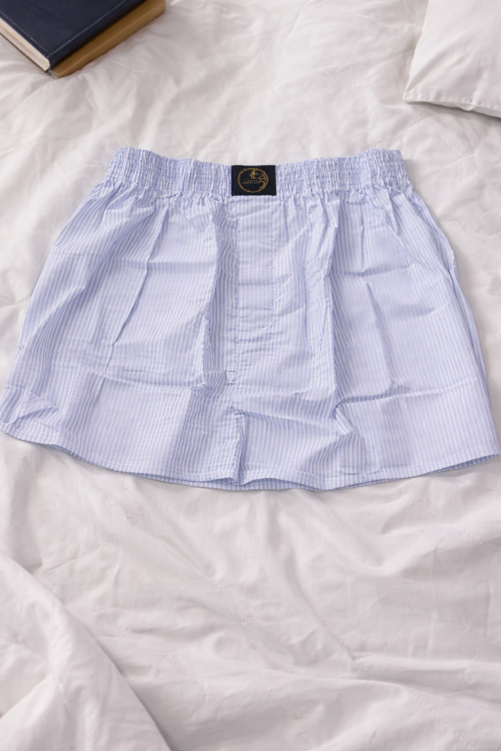 Cream Pinstripe Boxer Shorts