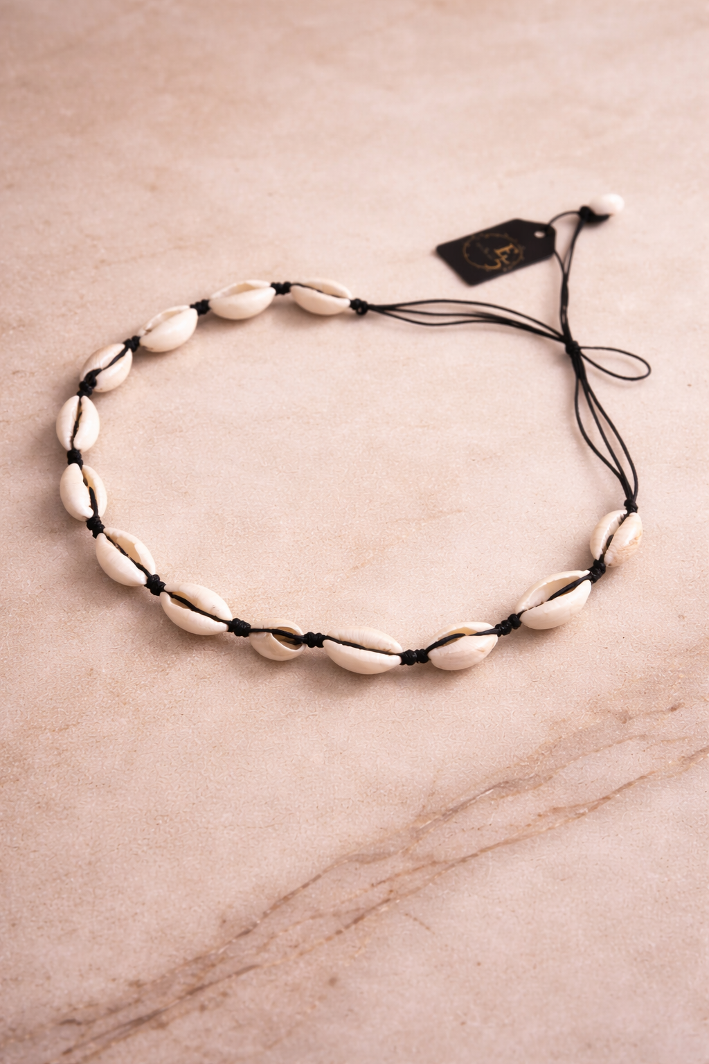 African White Cowrie Shell Necklace