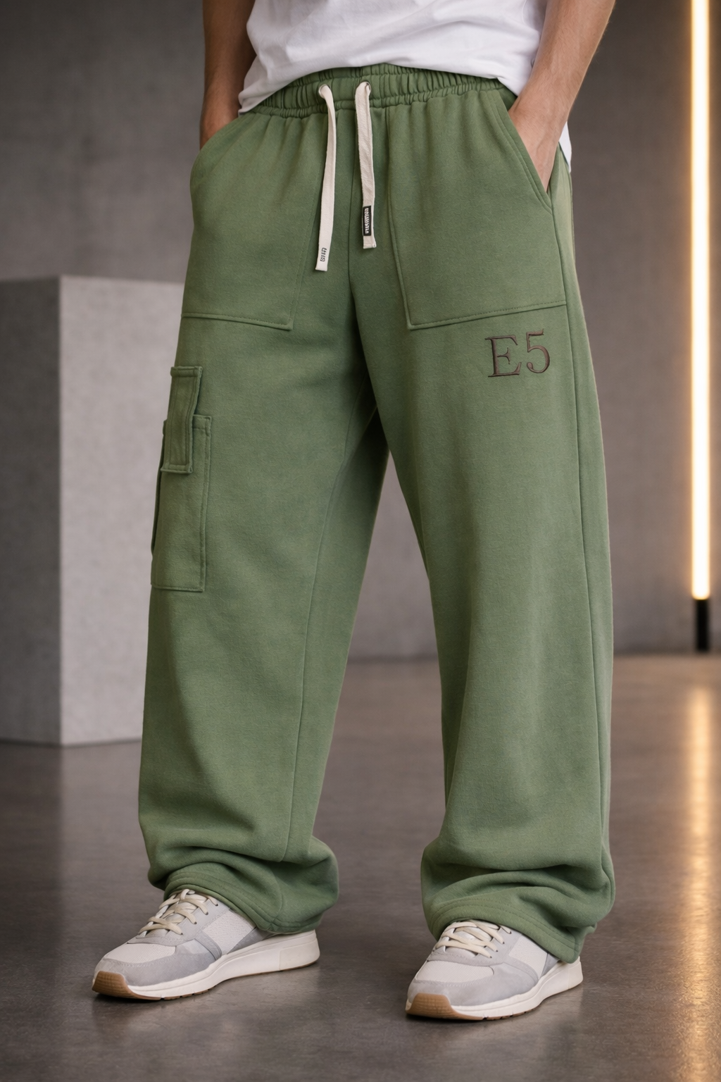 E5 Cargo Joggers - Olive Green