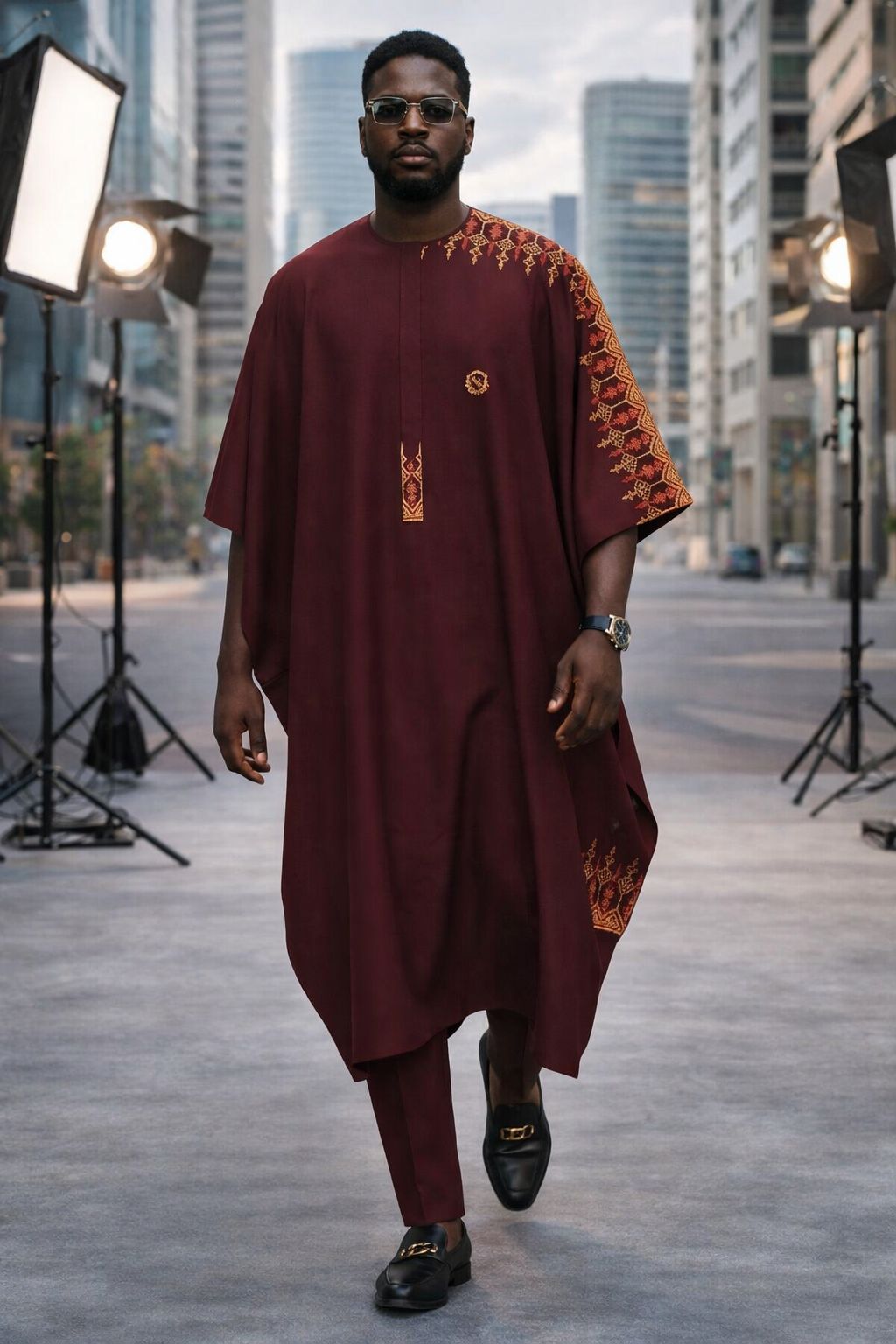 LONG TOP EMBROIDED AFRICAN SENATOR