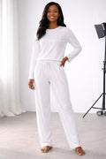 E5 Women's White 2-Piece Crop Top Set