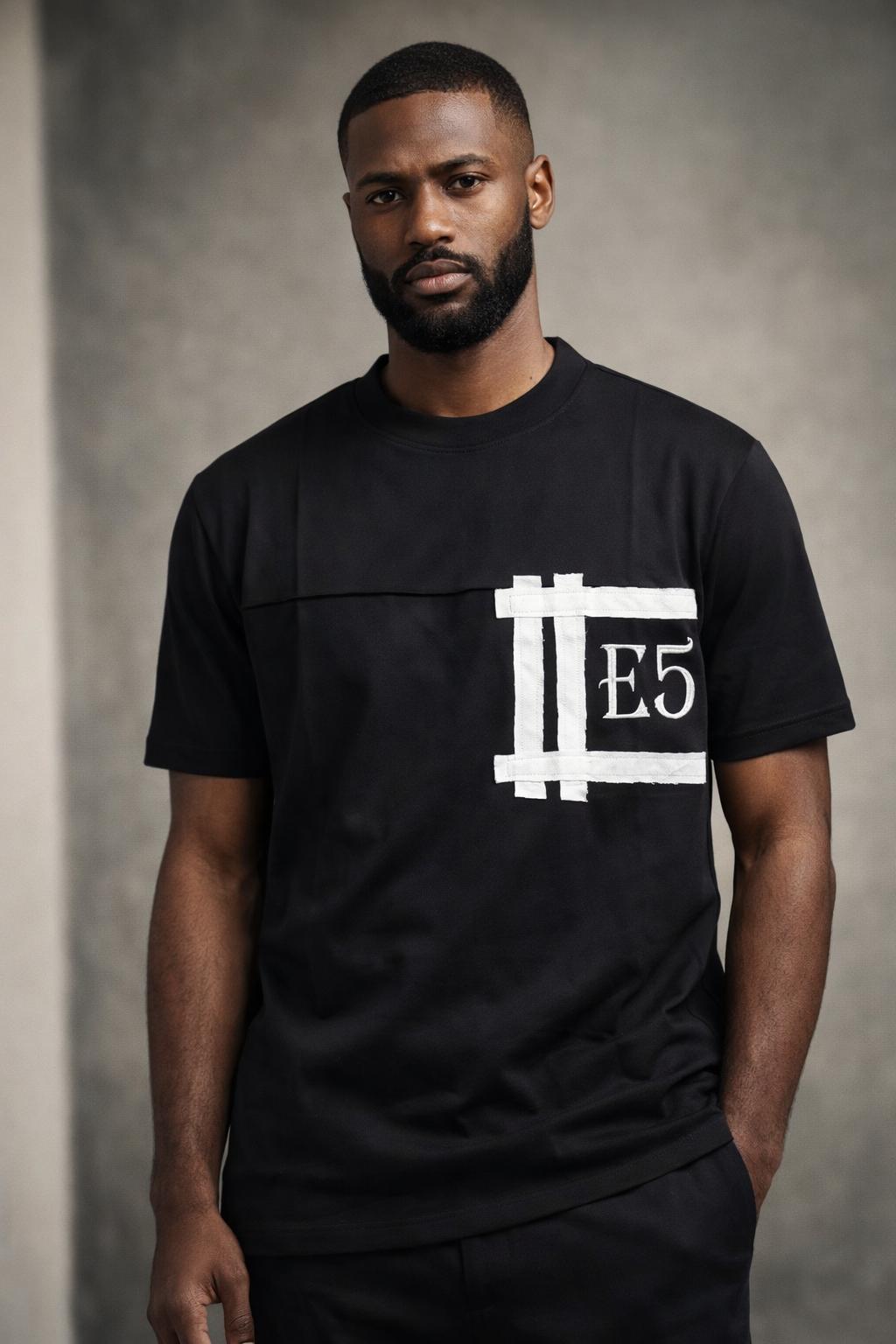 E5 Men's Black Logo T-Shirt