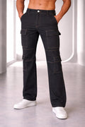 E5 Men's Mid Black Relaxed Straight Jeans