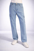 E5 Men's blue Indigo big Straight Jeans