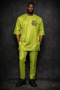E5 Olive Green Tiger Embroidered Senator Set