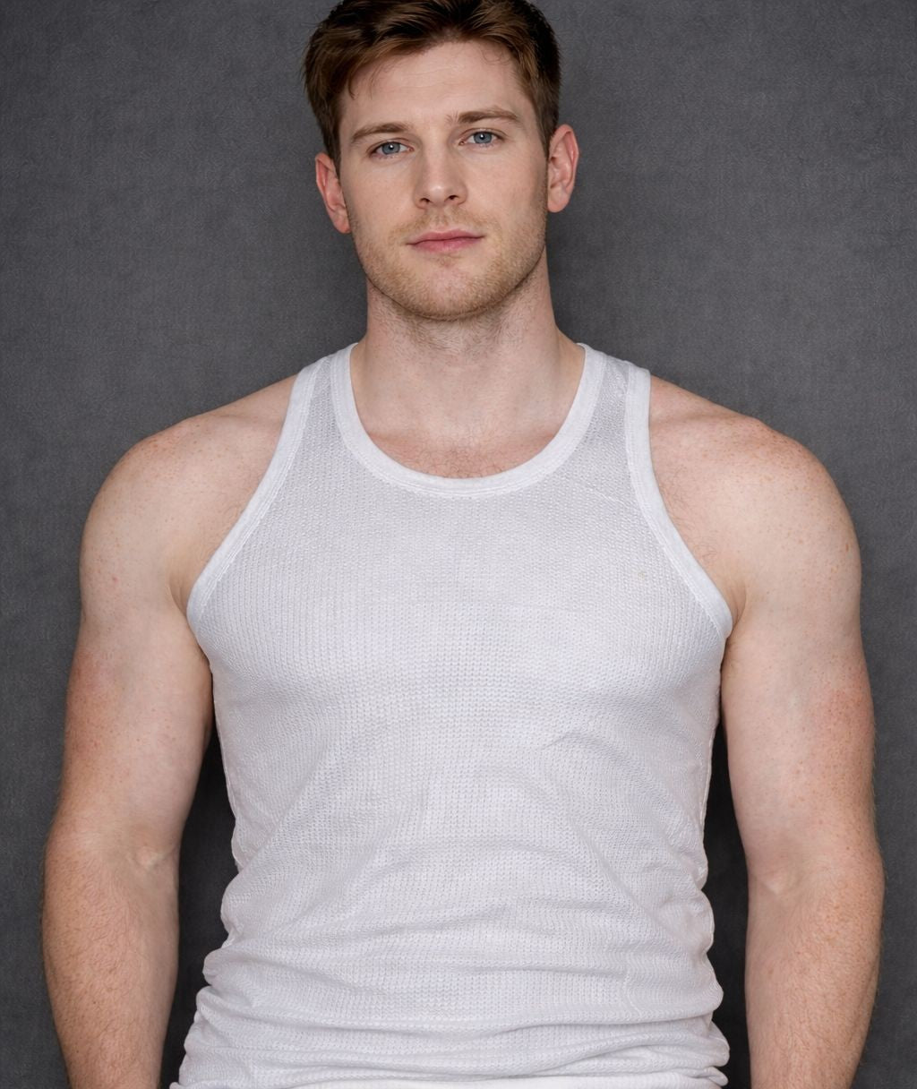 White Men's Vest/Singlet