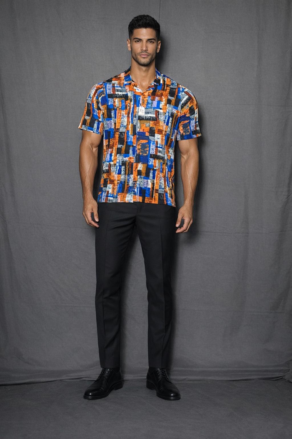 E5 Men's T-Shirt - mix Floral Short Sleeve