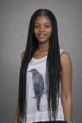 Centre Part Box Braided wig