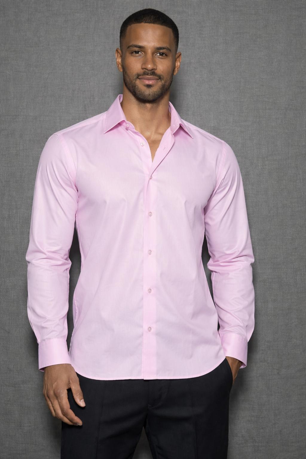 E5 Men's T-Shirt - pink Abstract long Sleeve