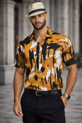E5 Men's T-Shirt - Black Floral Vine short Sleeve