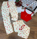 Red Heart-Print 3-Piece Set