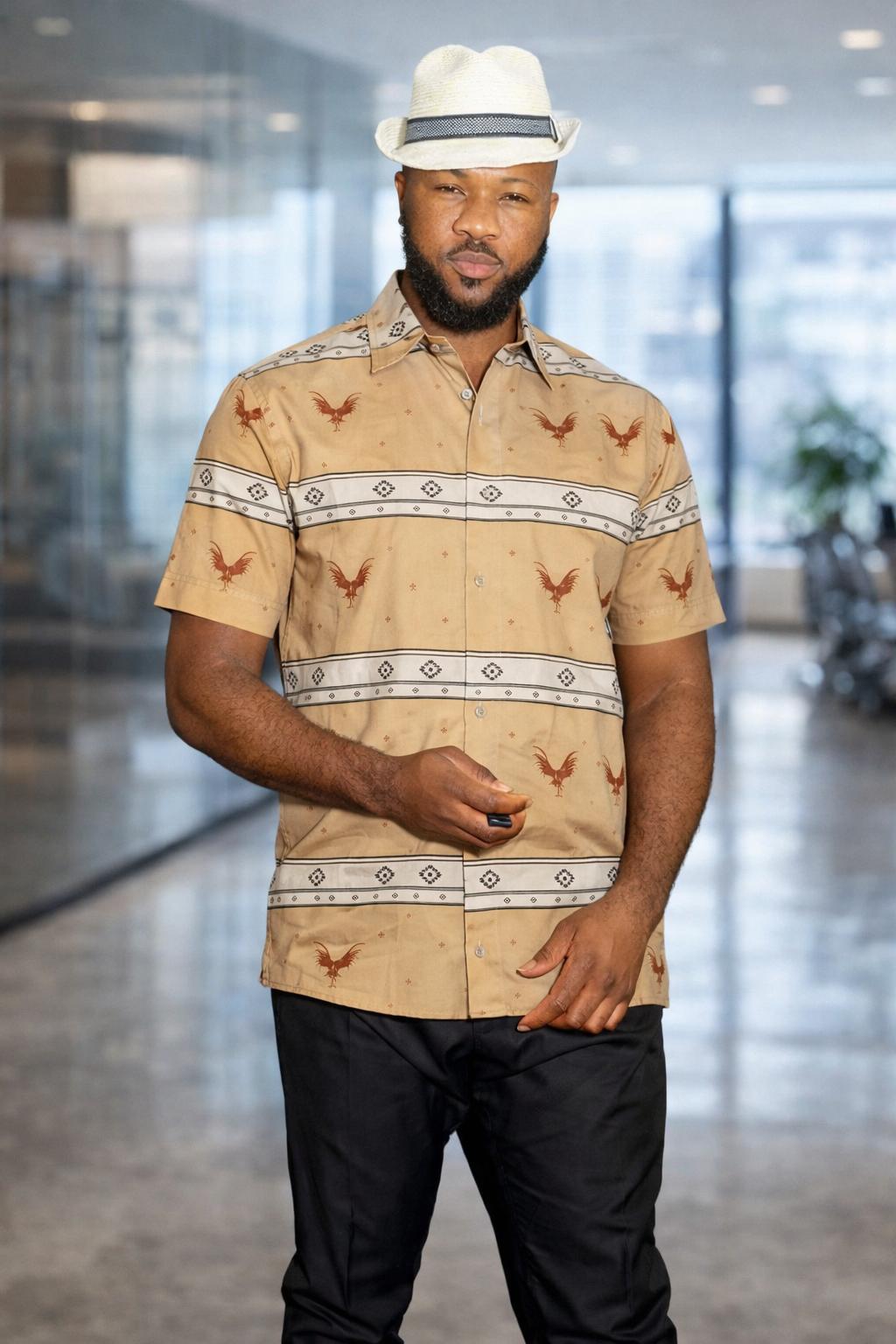 E5 Men's T-Shirt - Coral Floral Short Sleeve