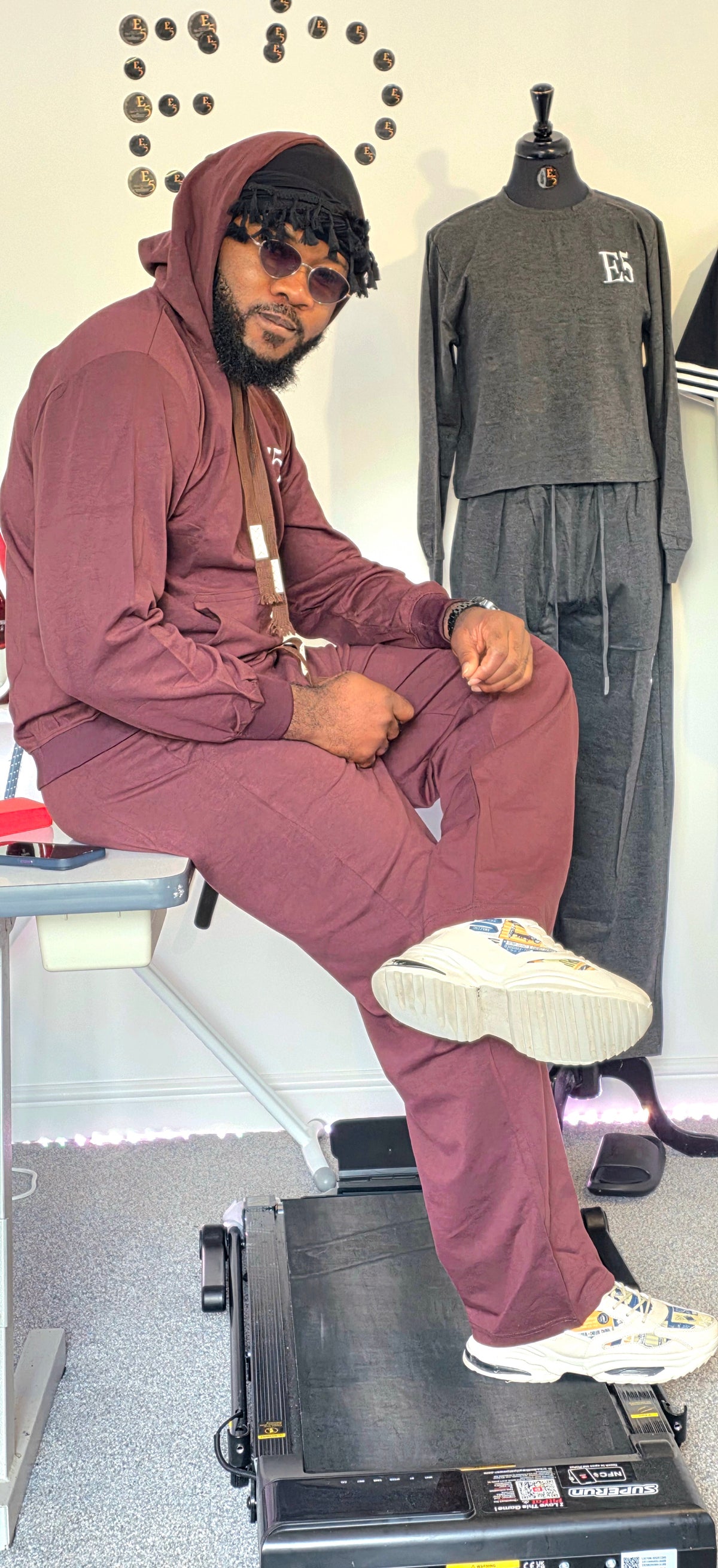 E5 Men's 2 Piece Set Brown