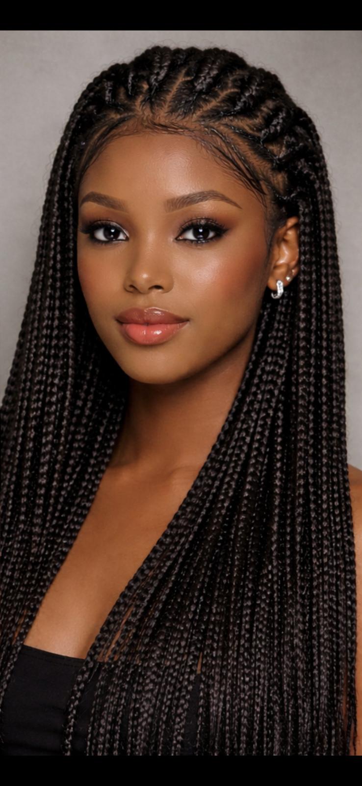 Sleek Feed-In Braided Wig