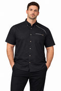 E5 Men's T-Shirt -BLACK Geo Short Sleeve