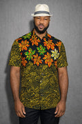E5 Men's T-Shirt - White Navy Buoy Print Short Sleeve